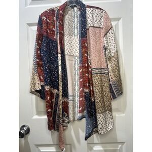 Lior Paris Small Floral Patchwork Cottagecore Kimono Silky Grannycore Spring